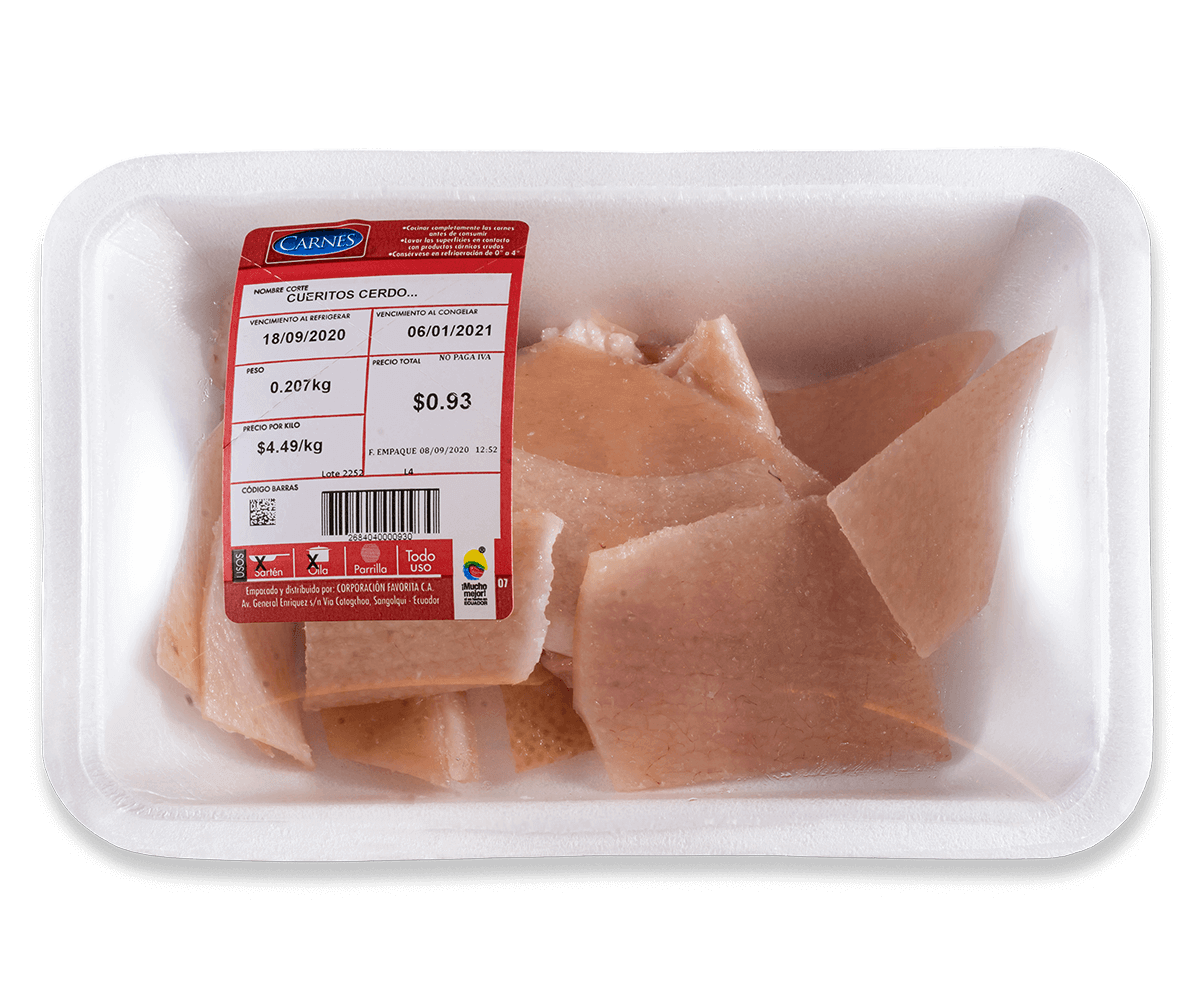 Cuero picado de cerdo